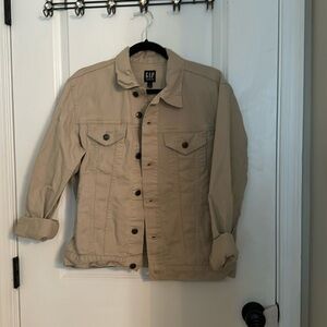 Khaki colored denim jacket